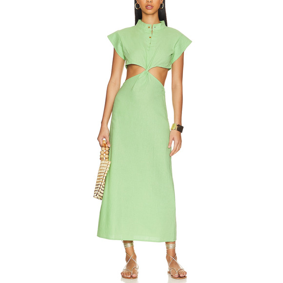 Acacia Dresses & Skirts - Acacia 'Nola' Green Linen Maxi Dress Size S